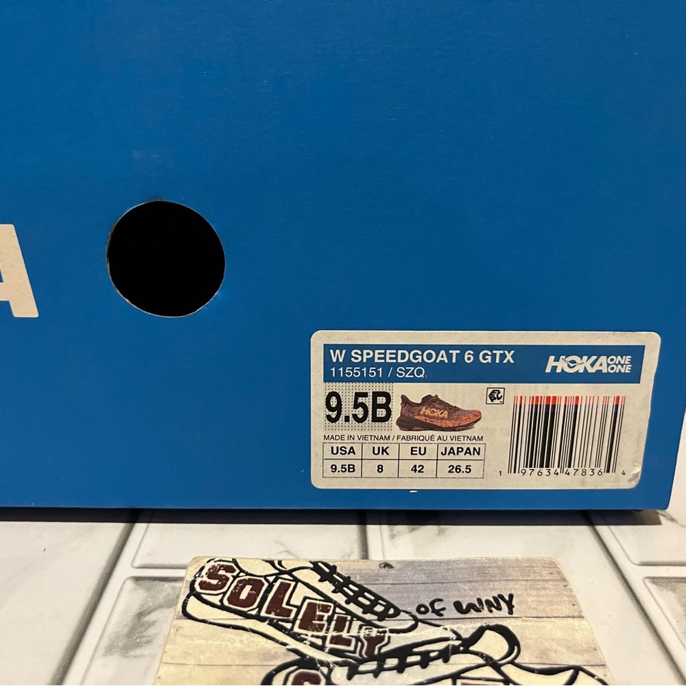 New Hoka One Speedgoat 6 GTX Gore-Tex Brown Coral Hiking Trail Shoes Womens Size - Picture 16 of 16